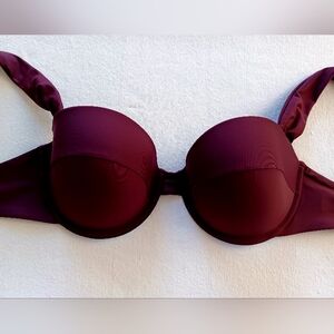Gianni Bini Burgundy Bikini Top, Size L/38B/38C